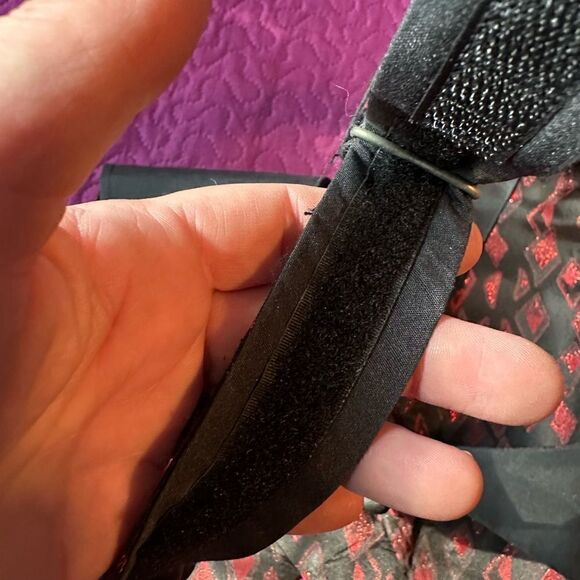 Tux vest , red shimmertriangles size medium faux pockets – adjustable - Picture 2 of 4